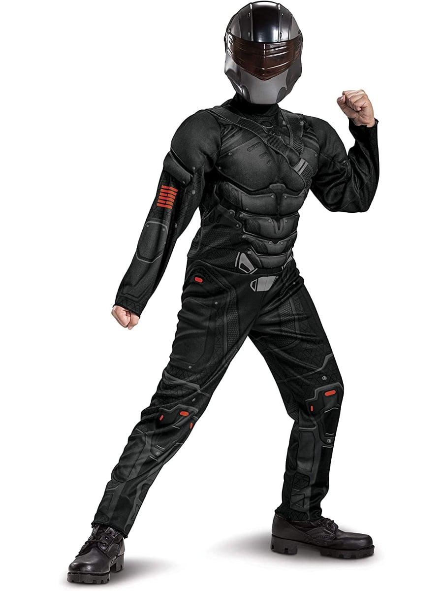 GI Joe Snake Eyes Classic Muscle Chest Child Costume Small 4-6