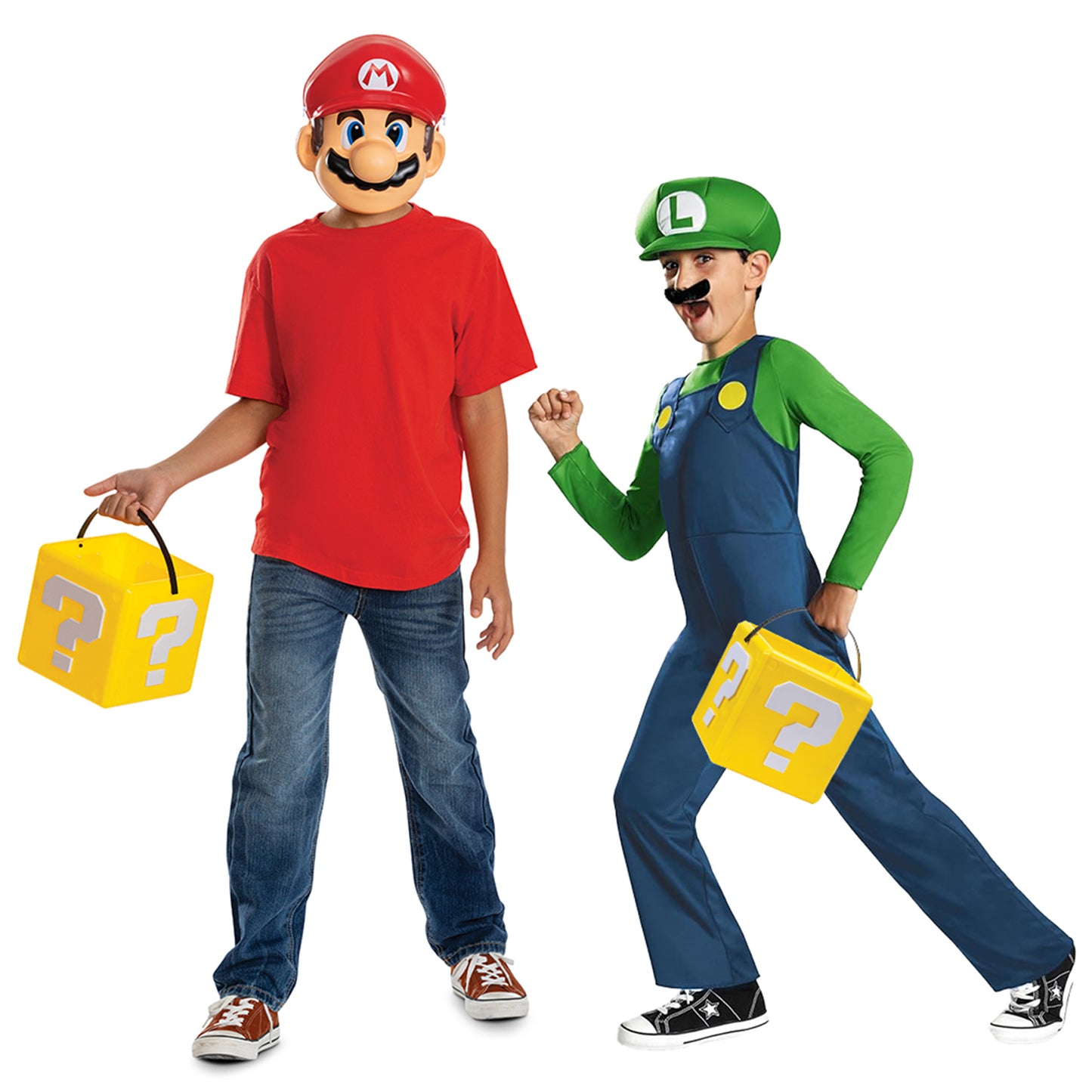 Super Mario Bros Treat Pail, Yellow Question Mystery Block Candy Bucket & Room Decor